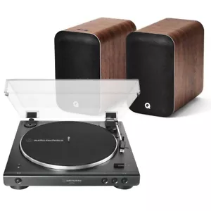 Audio-Technica Bluetooth LP60XBT Plattenspieler + Q Acoustics M20 Nussbaum Lautsprecher Set - Bild 1 von 16
