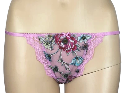 VICTORIA'S SECRET DREAM ANGELS FLORAL EMBROIDERED THONG PANTY XS S M L XL XXL - Image 1 of 2