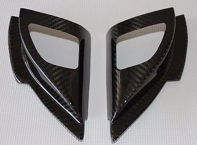 Mitsubishi Lancer Evo X Tweeter Speaker Covers (Front Doors) - 100% Carbon Fiber - Image 1 of 4