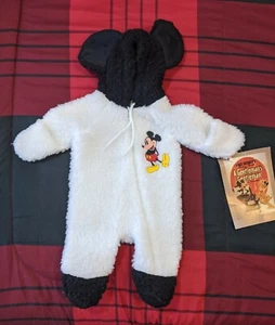 Newborn Fleece Mickey Winter Hooded Romper NWT Baby Clothes 0- 9 Months - Picture 1 of 12