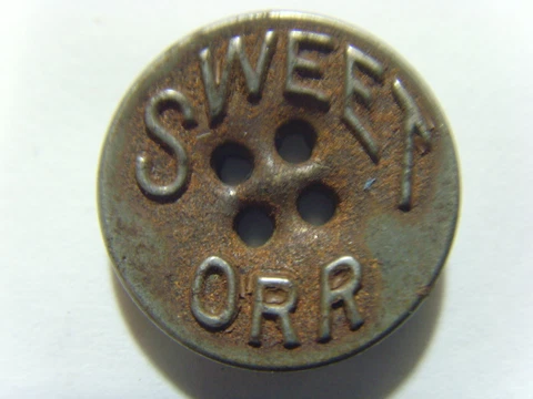 1800s antique original sweet Orr metal collector button 51224 Cover