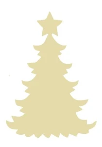 SAGOMA LEGNO FORMA ALBERO NATALE ABETE da decorare pittura lavoretti scolastici - Picture 1 of 2