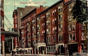 Columbia Hotel Portland Maine Postkarte - Bild 1 von 2