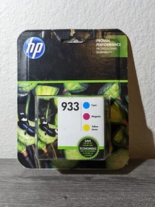 Genuine HP 933 Tri Color Cyan Yellow Magenta Ink Cartridge Combo 3 Pack 01/2019 - Picture 1 of 3