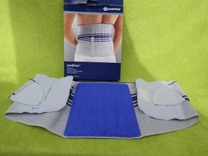 Rückenbandage Lordo Loc Bauerfeind Größe 3 gebraucht Gebrauchsspuren blau weiß - Bild 1 von 10