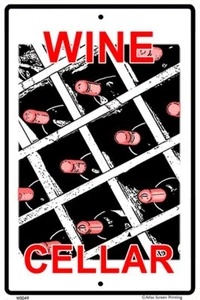 Wine Cellar Sign NEW 10 x 15  Metal - Picture 1 of 1
