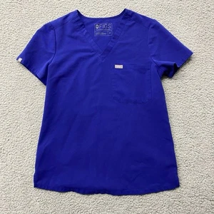 Figs Catarina Top Scrub Women Size XS Blue Medical Hospital - Picture 1 of 11