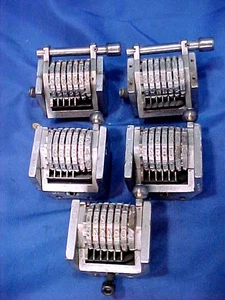 5 LETTERPRESS NUMBERING MACHINES ROBERTS C9 - Picture 1 of 11