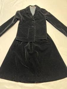 Mädchen Velours Rock Set Rock & Jacke Größe 8? Größenschild fehlt - Bild 1 von 13