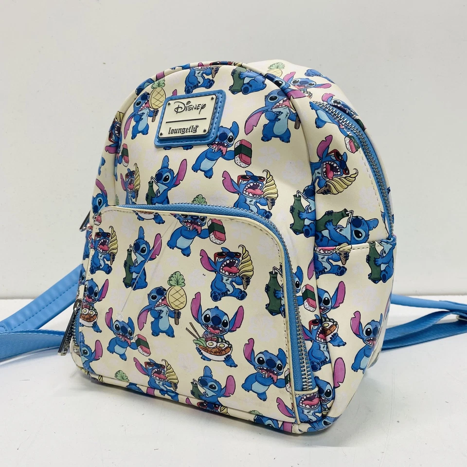 Loungefly Women Blue Stitch Pattern Mini Backpack - Image 1 of 4