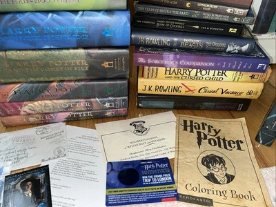 Harry Potter Complete Hardcover Collection Set  Extras  Letter GIFT 18 Books - Image 1 of 4