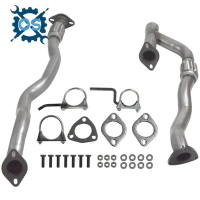 Tubo delantero de acero inoxidable con kit de tubo Flex Y se adapta a: Jeep Cherokee 2014-2018 3,2 L Foto 1 de 4