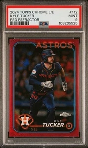 Logofractor rojo Kyle Tucker cromado Topps 2024/5 PSA 9 - Imagen 1 de 2