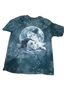 Camiseta The Mountain Blue Wolfpack Moon Howling Talla Grande - Imagen 1 de 8