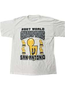 NBA San Antonio Spurs 2007 World Champions T-Shirt White Size XL - Picture 1 of 5