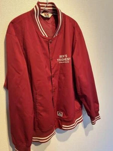 BEN DAVIS Stadium Jacket Size M Red Length 27 inches - Picture 1 of 7
