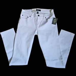 Ralph Lauren LRL  Jeans Women SZ 4 32L White Modern Skinny pants Stretch Classic - Picture 1 of 11