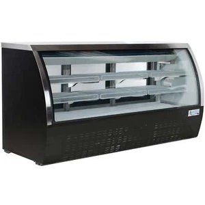 82" Black Curved Glass Refrigerated Deli Case - Picture 1 of 5