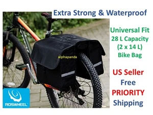 28L Waterproof Bike Cycling Commuter Large Pannier Bag Trunk Rack Pack Storage - Picture 1 of 8