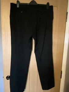 Helena Christensen @ Monsoon Black Wide Leg Trousers - Size 16 - Picture 1 of 5