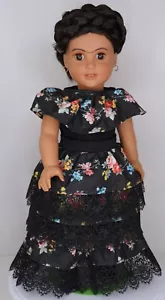 Frida Kahlo Custom American Girl Puppe 18" braune Augen und schwarze Haare - Bild 1 von 6