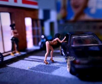 miniature 1/64 figure Nighttime Beauty sexy girl Approaching Your Car diorama - Image 1 of 2