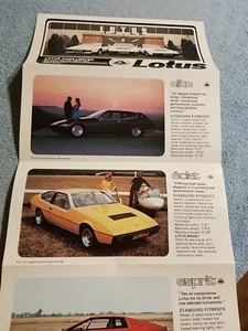 Lotus Elite Eclat Esprit Brochure 1970s VGC 501 502 503 504 520 521 522 523 524 - Picture 1 of 4