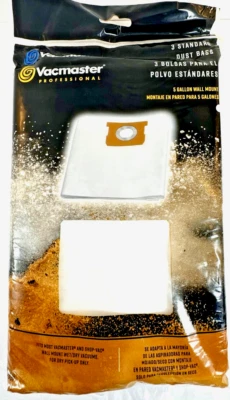 Vacmaster 5 galones montaje en pared, 3 bolsas antipolvo estándar, nuevo (B1) Foto 1 de 4