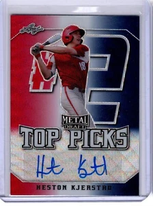 HESTON KJERSTAD 2020 LEAF METAL DRAFT BASEBALL Red White and Blue WAVE Auto #/5 - Picture 1 of 3