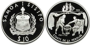 SAMOA 10 TALA 1994 KM#102  SILVER 0.925 - Imagen 1 de 1
