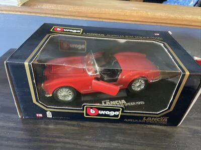 Bburago Burago 1/18 Lancia Aurelia B24 Spider 1955 3010 Metallic Red Diecast New - Image 1 of 4