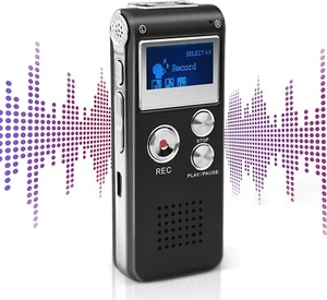 Rigwig Mini Registratore Vocale 8GB, Doppio Microfono, MP3 Ricaricabile per Lezioni Riunioni - Foto 1 di 13