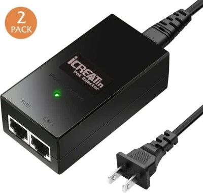24volt Passive Gigabit Poe Injector Adapter For Ubiquiti And Mikroik Devices Fit - Image 1 of 4
