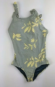 O'Neill Ren One-Piece Swimsuit, Navy/Yellow Stripe, Girl's 4 - Picture 1 of 3
