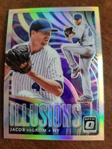 2020 Donruss Optic-Illusions-Jacob DeGrom Silver Prizm-Halo - Picture 1 of 2