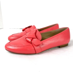 NUEVO Talbots Coral Cuero Genuino Arco Acento Mocasín Zapatos Talla 8 - Imagen 1 de 8