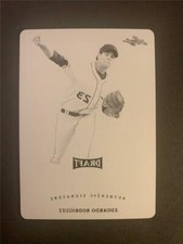 2013 Leaf Metal Draft Black Printing Plate Eduardo Rodriguez Orioles 1/1
