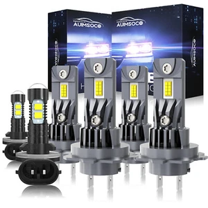 For 2012-2017 Hyundai Veloster White LED Headlight High Low Fog Light Bulbs Kit - Picture 1 of 13
