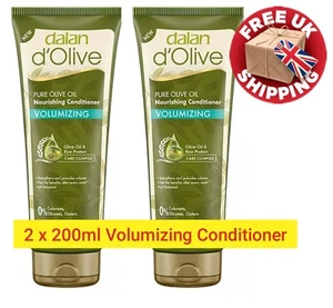 Dalan D`Olive 2 x 200ml Pure Olive Oil Volumizing Nourishing Conditioner - Picture 1 of 6