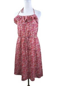Liberty Of London For Target Small Halter Dress Small Pink Floral Ruffle - Picture 1 of 11