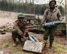 WWII battle 4X6  inch photo /postcard heroes (155mm Artillery Shells 1945