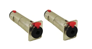(2 PACK) PROCRAFT SVP578-3 FEED-THRU Female 1/4" to 1/4" Solderless Panel Mount - Picture 1 of 3