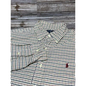 Ralph Lauren Men's Classic Fit Button Down Cream Red Size 15.5 M - Picture 1 of 6