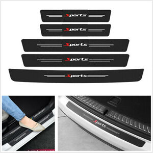 5x Car Door Scuff Plate Sill Cover Panel Step Trunk Protector Sticker Waterproof