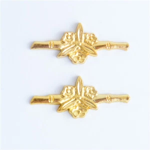 Alloy Menuki golden flower For Japanese Katana Wakizashi Tanto Sword handle - Picture 1 of 1