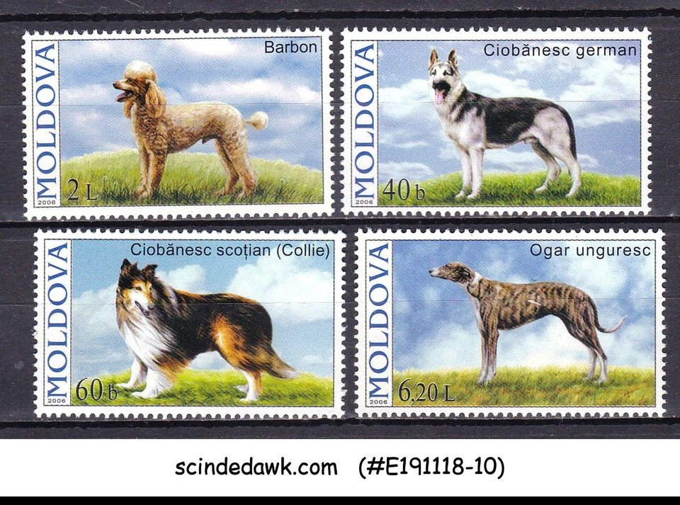 Moldavia - 2006 animales domésticos perros - 4V - como nuevo nh Foto 1 de 1