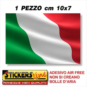 Adesivo BANDIERA ITALIANA cm10x7 adesivi bandiera italiana tricolore ITALIA - Foto 1 di 1