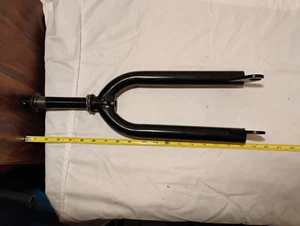 19"BMX Black Steel Ridgid Forks - Picture 1 of 16