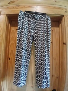 Old Navy Pants Straight Leg Stretch 55% Linen Sz L - Picture 1 of 7