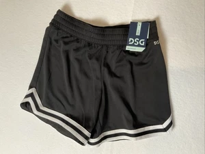 DSG Girls' Mid Rise Relaxed Fit Performance Mesh Shorts - Pure Black - Large - Picture 1 of 6